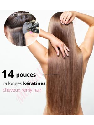 14 Pouces Kératines Cheveux Remy