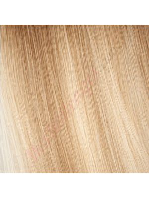 14 pouces Rallonges À Clips Cheveux Naturels Remy Ondulés Blond Foncé Cendré Mélangé #18 85g