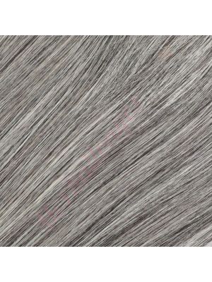 14 pouces Rallonges À Clips Cheveux Naturels Remy Ondulés Noir/Brun & Gris #1b40 85g