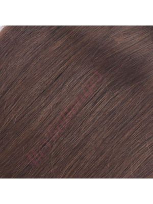 18 pouces À Clips Très Épais Cheveux Naturels Brun Foncé #2 200g