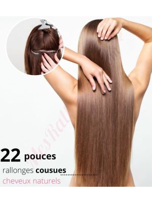 22 Pouces Cousues Cheveux Naturels