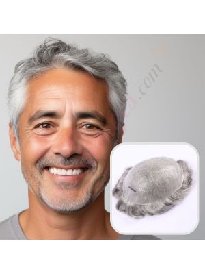 Gris Silver #365 Prothèse Capillaire Cheveux Humains Remy