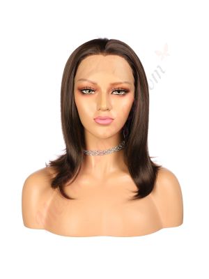 X1707471 - Perruque Courte Cheveux Synthétique Brunette [Vente Finale]