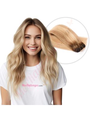 Blond Miel Balayage #4t12/613 Cousues Cheveux Naturels