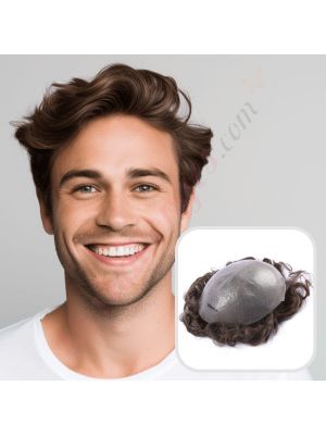 Brun Noisette #6 Prothèse Capillaire Cheveux Humains Remy