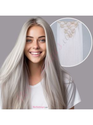 Silver À Clips Cheveux Synthétiques [VENTE FINALE]