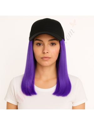 Mauve Perruque en Casquette - Cheveux Humains Naturels [VENTE FINALE]