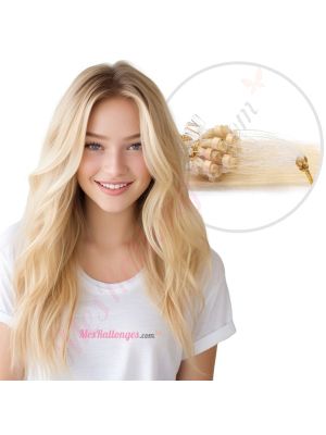 Blond Platine #613 Micro-Billes Cheveux Naturels
