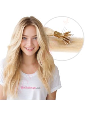 Blond Platine #613 Nano-Rings Cheveux Naturels