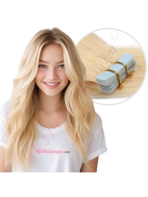 Blond Platine #613 Bandes Adhésives Cheveux Naturels