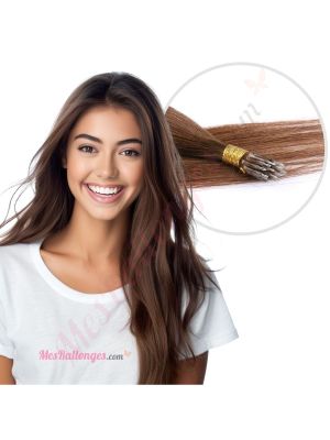 Brun #4 Nano-Rings Cheveux Naturels