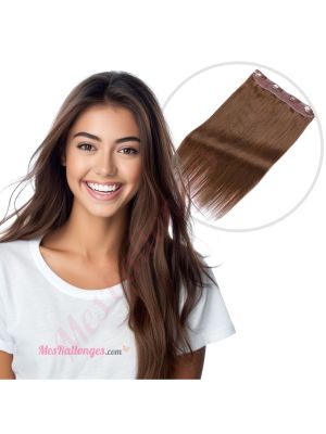 Brun #4 Fil Invisible Cheveux Naturels