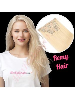 Blond #60 À Clips Cheveux Remy
