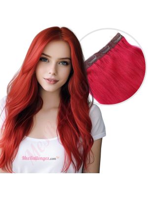 Rouge Bandes Volumatrices À Clips - Cheveux Humains Naturels