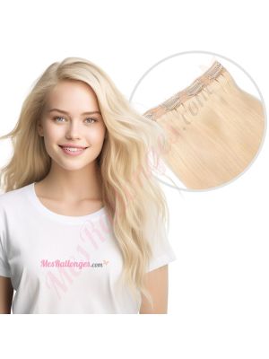 Blond #60 Bandes Volumatrices À Clips - Cheveux Humains Naturels