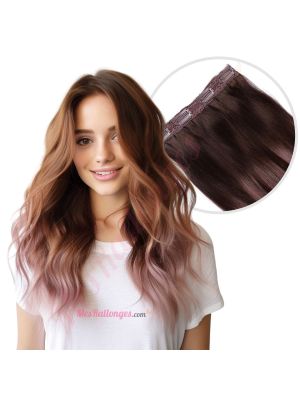 Pastel Ombré Bandes Volumatrices À Clips - Cheveux Humains Naturels