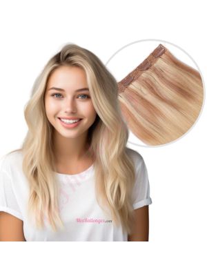 Blond Pâle Ombré Bandes Volumatrices À Clips - Cheveux Humains Naturels