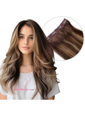 Balayage Ombré Bandes Volumatrices À Clips - Cheveux Humains Naturels