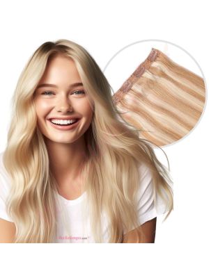 Roux Blond & Blond Platine #27/613 Bandes Volumatrices À Clips - Cheveux Humains Naturels