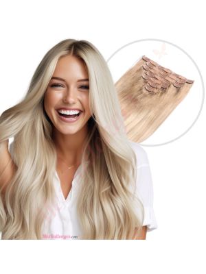 Blond Foncé Balayage À Clips Cheveux Naturels