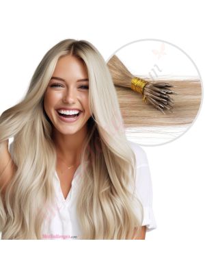Blond Foncé Balayage Nano-Rings Cheveux Naturels