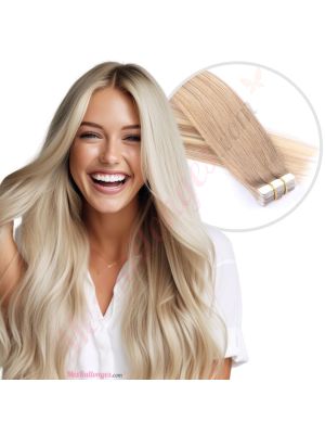 Blond Foncé Balayage Bandes Adhésives Cheveux Naturels