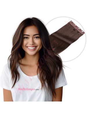 Brun Foncé #2 Fil Invisible Cheveux Naturels