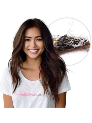 Brun Foncé #2 Micro-Billes Cheveux Naturels