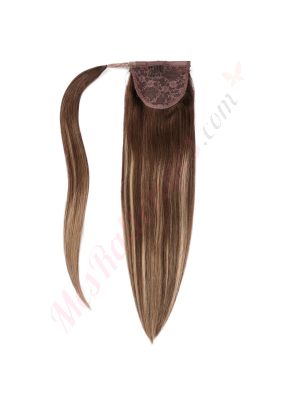 Brun Foncé & Balayage Blond Ponytail Cheveux Naturels