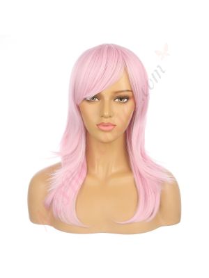 DM1810907-v4 Rose Pastel Perruque Courte Cheveux Synthétiques avec Toupet  [VENTE FINALE]