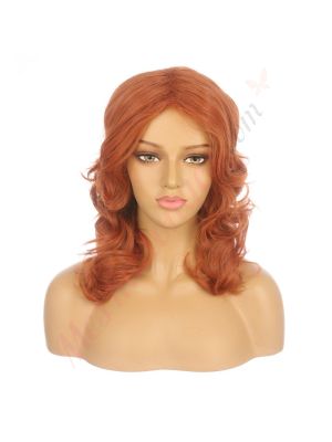 DM1810948-v4 Roux Auburn Perruque Courte Cheveux Synthétiques avec Toupet  [VENTE FINALE]