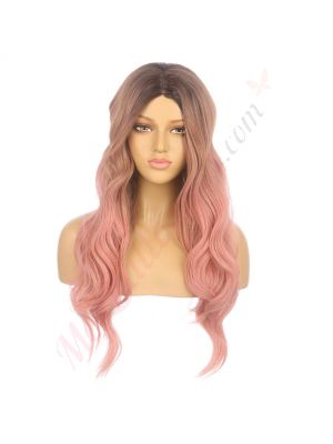 DM2031237-v4 Ombré Rose Pastel Perruque Longue Cheveux Synthétiques  [VENTE FINALE]