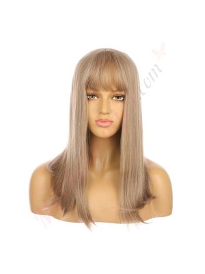 DM2031299-v4 Blond Miel Perruque Longue Cheveux Synthétiques avec Toupet [VENTE FINALE]