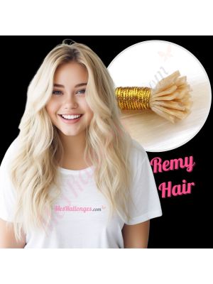 Blond Platine #613 Kératines Cheveux Remy