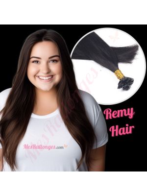 Noir/Brun #1b Kératines Cheveux Remy