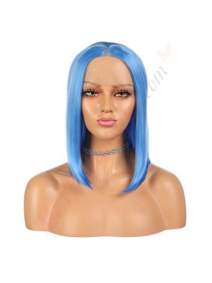 G1808617 - Perruque Courte Cheveux Synthétique Bleue [Vente Finale]