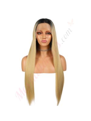 G1904728 - Perruque Longue Cheveux Synthétique Blonde Ombrée [Vente Finale]