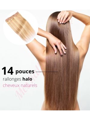 14 Pouces Fil Invisible Cheveux Naturels
