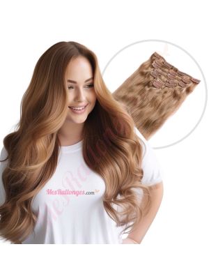 Brun Miel #12 À Clips Cheveux Naturels
