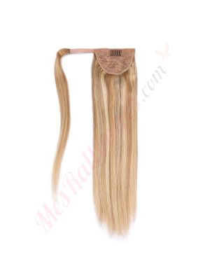 rallonges postiches cheveux naturels	Brun miel blond cendre #12-24