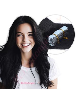 Noir Foncé #1 Bandes Adhésives Cheveux Naturels