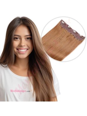 Brun Pâle #8 Fil Invisible Cheveux Naturels