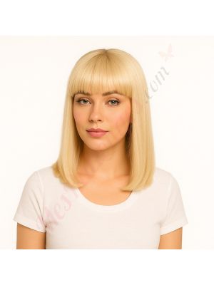 Lillian - Perruque Courte 14 Pouces Cheveux Humains Naturels Remy Hair Blonde Avec Toupet