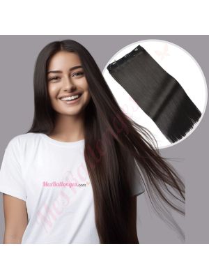 Noir/Brun #1b Fil Invisible Cheveux Synthétiques [VENTE FINALE]