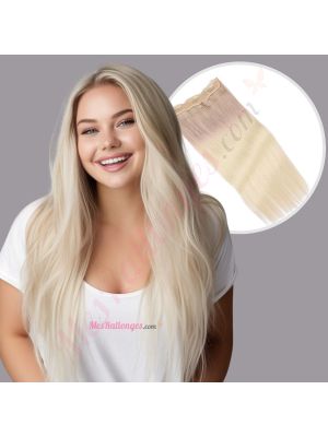 Blond Cendré Ombré Fil Invisible Cheveux Synthétiques [VENTE FINALE]