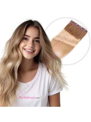 Blond Ombré Fil Invisible Cheveux Naturels