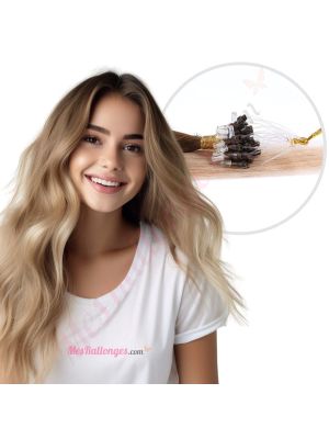 Blond Ombré Micro-Billes Cheveux Naturels