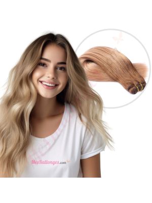 Blond Ombré Cousues Cheveux Naturels