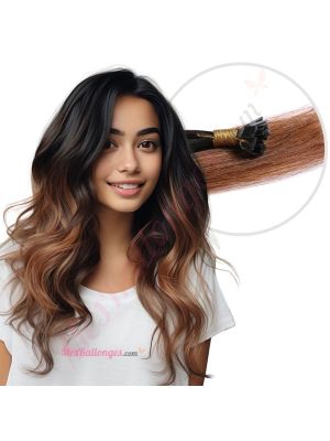 Brun Noisette Ombré Kératines Cheveux Naturels