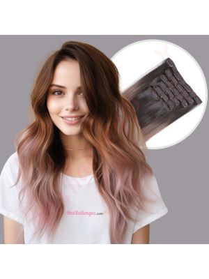 Pastel Ombré À Clips Cheveux Synthétiques [VENTE FINALE]